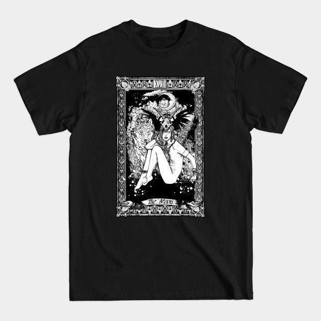 Discover Artemis Wolf Girl Full Moon With - Wolf - T-Shirt