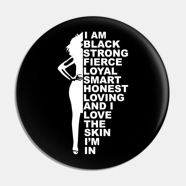 I Am a Strong Black Woman Pin by blackartmattersshop