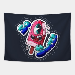 Retro style graffiti Ice Cream Tapestry