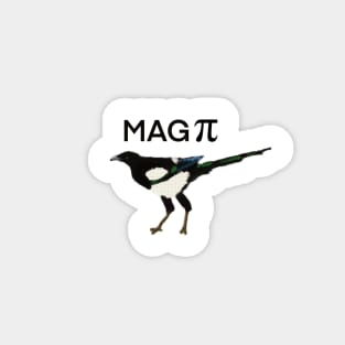 Eurasian Magpie with pi symbol in name Magnet