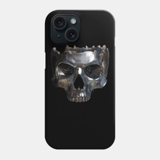 half Metal skull with rust Phone Case