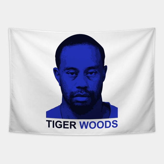 Tiger Woods Ventures Tapestry by mursyidinejad