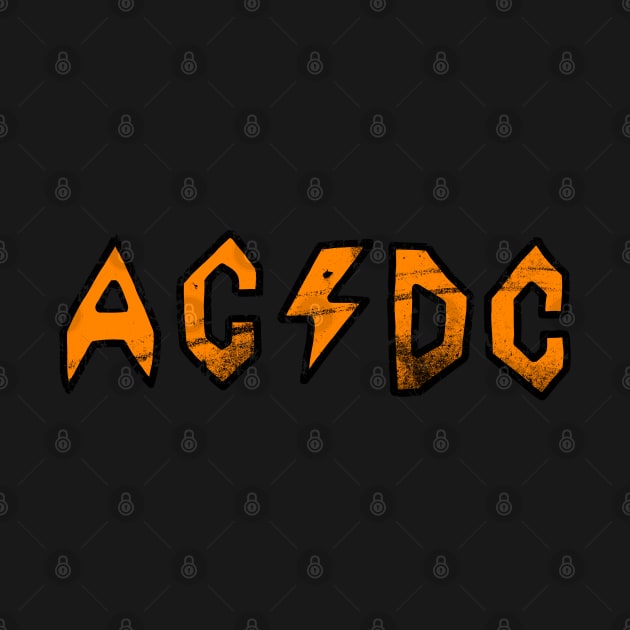 Butt-Head AC/DC Distressed - Orange by Botak Solid Art