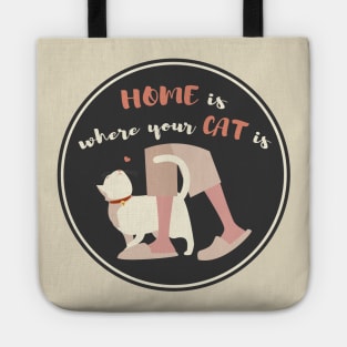 home is where your cat is Tote