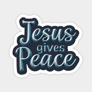 Jesus Gives Peace Metallic Design Magnet