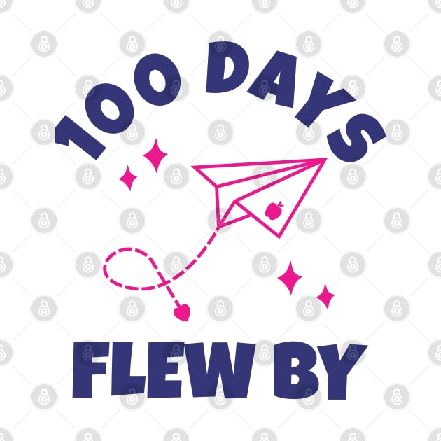 100 Days Flew By - Happy 100 Days Of School celebration party by Petalprints