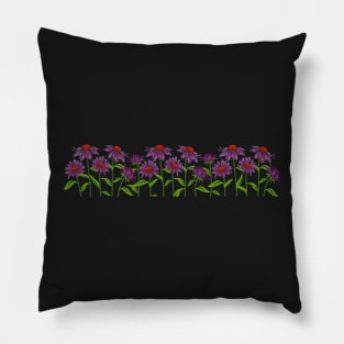 Purple Coneflower - Cone flowers Echinacea Floral Art Pillow