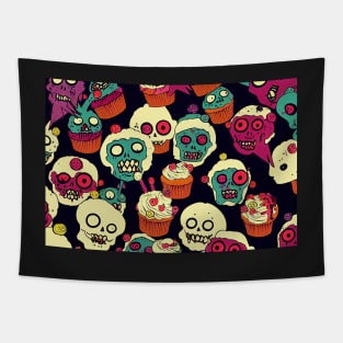 Punk Rock Zombies and Cupcakes Tapestry