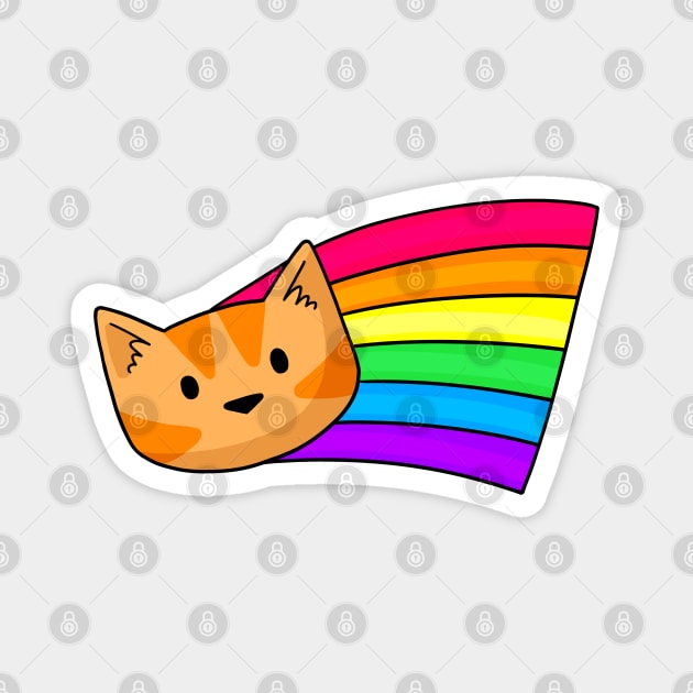 Rainbow cat Magnet by Doodlecats 