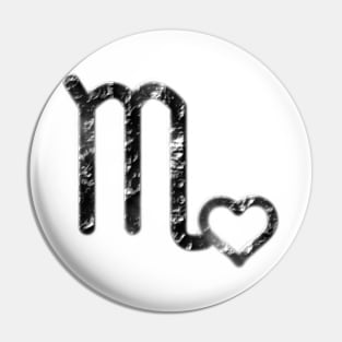 Heart Scorpio Pin