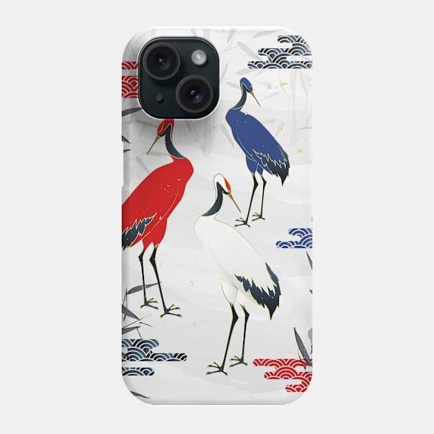 Magical Golden Cranes Phone Case by edmproject