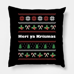 Swahili Christmas Heri ya Krismas Pillow