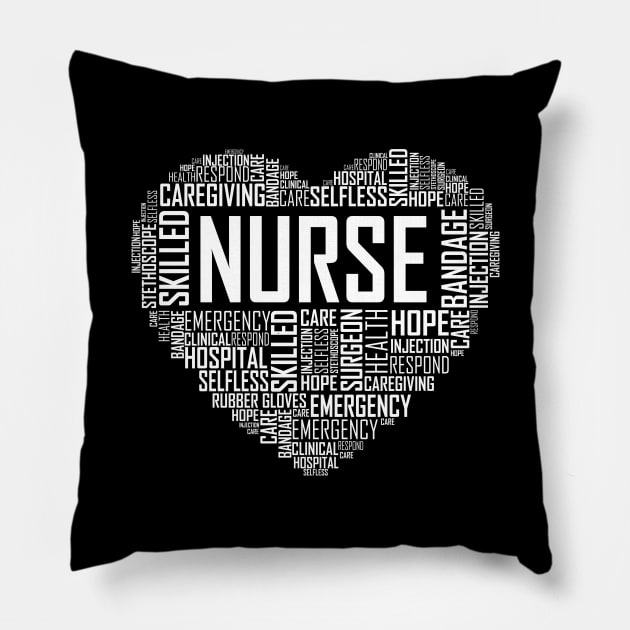 Love Nurse Heart Pillow by LetsBeginDesigns