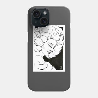 Inktober dreamy afro hair Phone Case