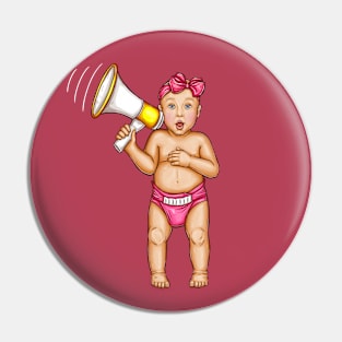 Noisy Baby Funny Pop Art Pin