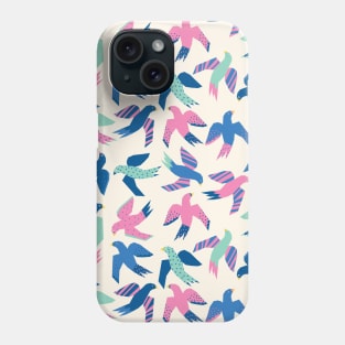 Flying Abstract Birds Scale Phone Case