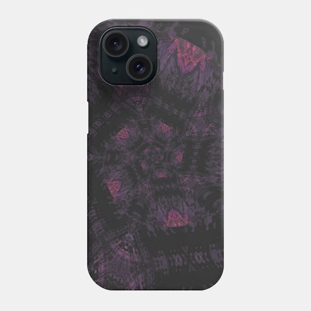 Burgundy Goth Inspired Punk Abstract Phone Case by Moon Art