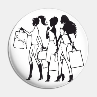 Shopping Lovers Pin