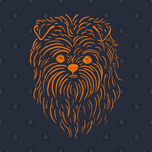 Affenpinscher (Yellow and Orange) by illucalliart