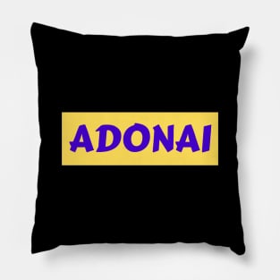 Adonai - Christian Typography Pillow