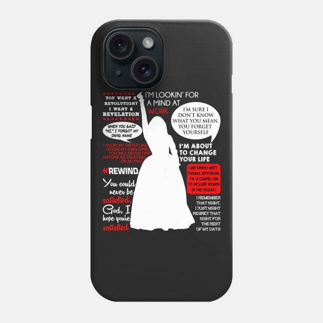 Angelica Schuyler Quotes - Hamilton Phone Case by ivyarchive