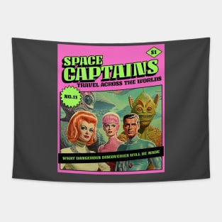 Vintage Sci Fi Comic Book Cover science fiction Tapestry