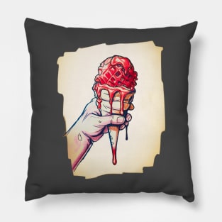 Red Scoop Cone Ice Cream Pillow