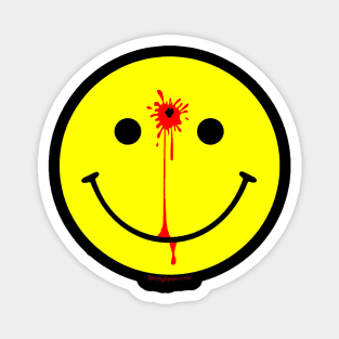 Smiley Face with a Bullet Hole - Have a Nice Day Magnet