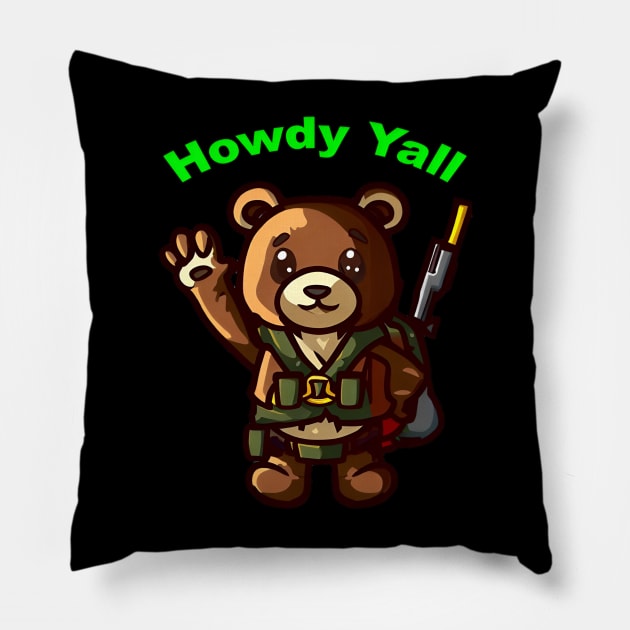 Friendly Bear Survivor Pillow by Bear Gaming