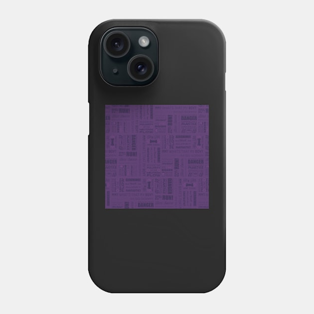 Doctor Quotes - Purple Phone Case by TurtleNotes