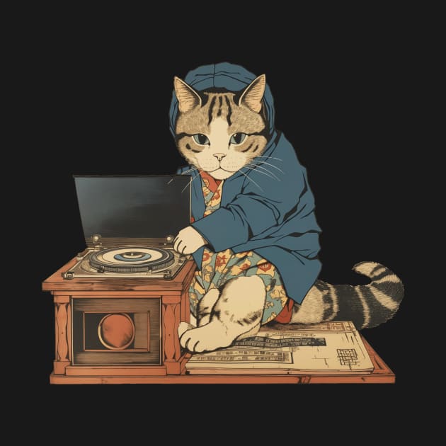 Retro Hip Hop cat by geekmethat