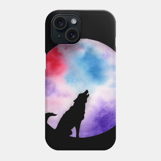 Wolf Moon Phone Case by UntidyVenus