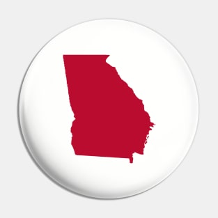 Bulldog Red Georgia Pin