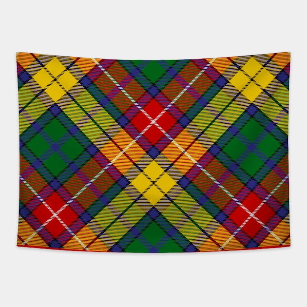 Clan Buchanan Tartan Rotated Tapestry by sifis