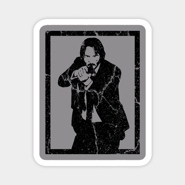 john wick t-shirt Magnet by Gunsnuffsaid 