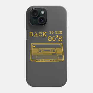 BACK TO THE 80s /yellow version Cassette Tape Vintage Music Phone Case