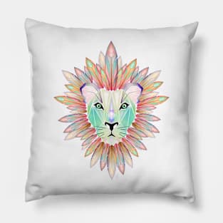 colorful lion Pillow