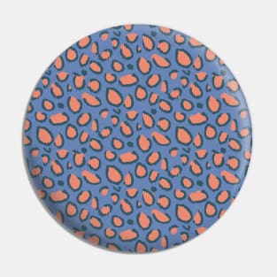 Bright Coral Tone Cheetah Print Pin