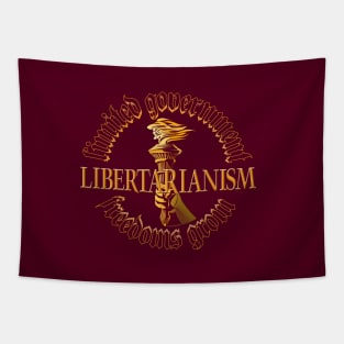 Libertarianism design (for very dark shirts) Tapestry