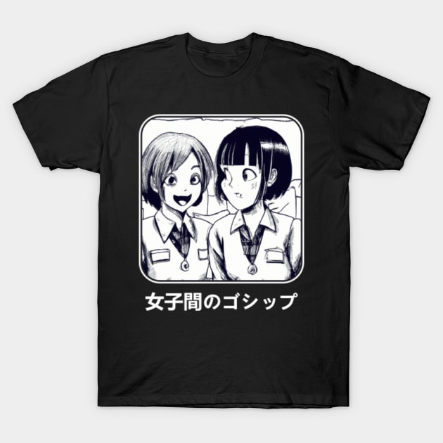 The Chatty Duo. Gossiping Manga Girls - Gossiping Manga Girls - Sticker |  TeePublic