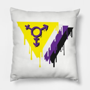 Nonbinary Pride Pillow