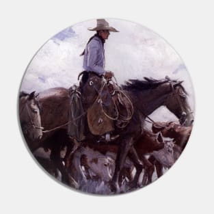 Leading His Pack Horse by William Koerner Pin