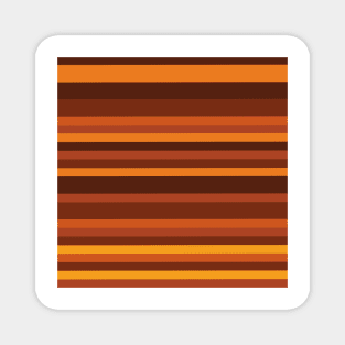 Brown and orange stripes Magnet