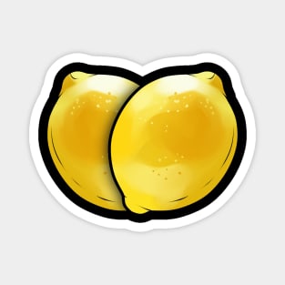 Two Lemons Forming A Heart. Love Veggies - Go Vegan Magnet