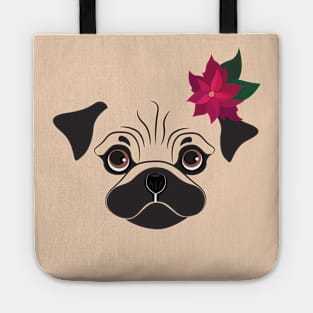 Pug, cute dog Tote