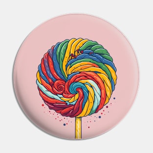 Colorful lollipop Pin