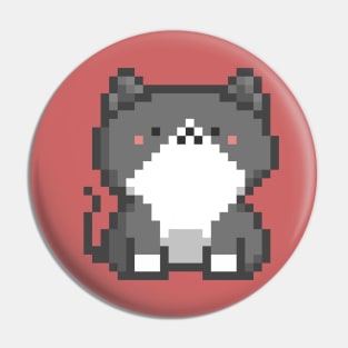 Pixel Quiet Munchkin Tuxedo Cat 61 Pin