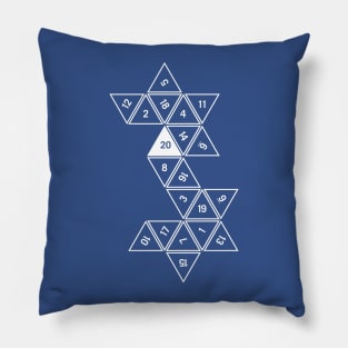 Unrolled D20 Pillow