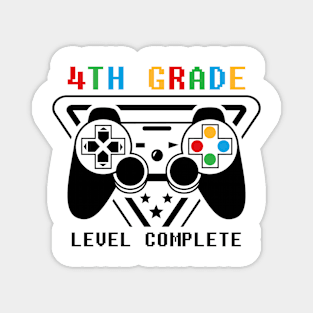 4th Grade Level Complete Gamer Class Of 2024 Graduation Magnet