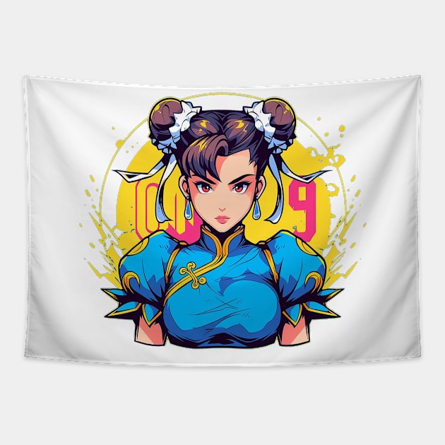 chun li Tapestry by dorapeterx